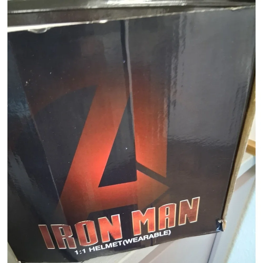 Iron Man Mark VII Headgear 1:1 Helmet LED Eyes Gold CG7248 Wearable New in Box